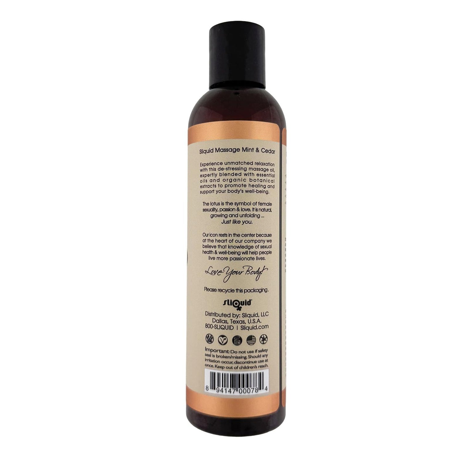 Sliquid Balance Massage Oil - 8.5 oz Cedar in Mint