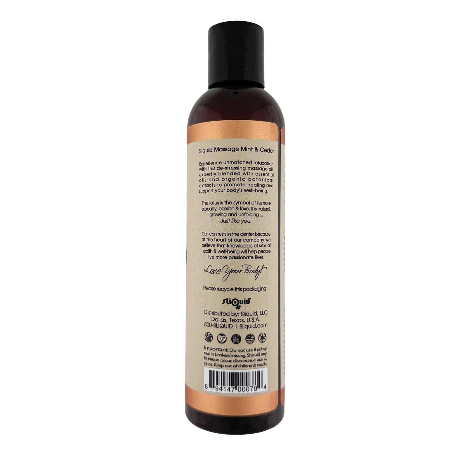 Sliquid Balance Massage Oil - 8.5 oz Cedar in Mint