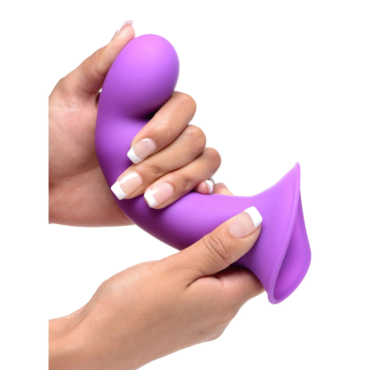 Squeeze-It Squeezable Wavy Dildo for Strap-On