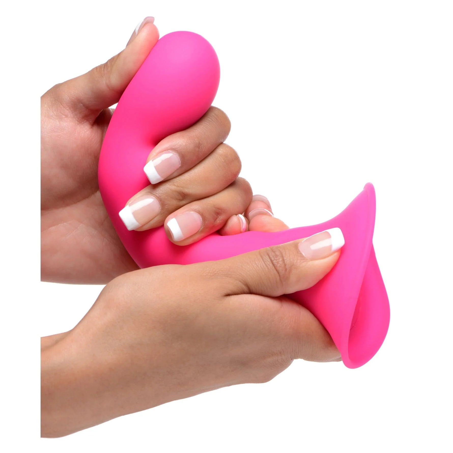 Squeeze-It Squeezable Wavy Dildo for Strap-On