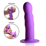Squeeze-It Squeezable Wavy Dildo for Strap-On