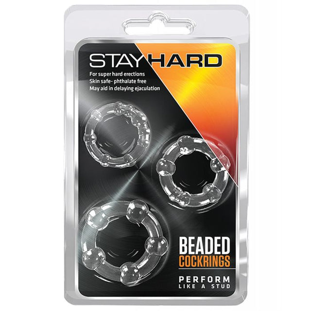 Stay Hard Beaded Cock Rings - 3 Pack