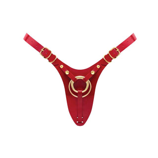 Strap-on-Me Leatherette Harness Fabulous in Red Glossy