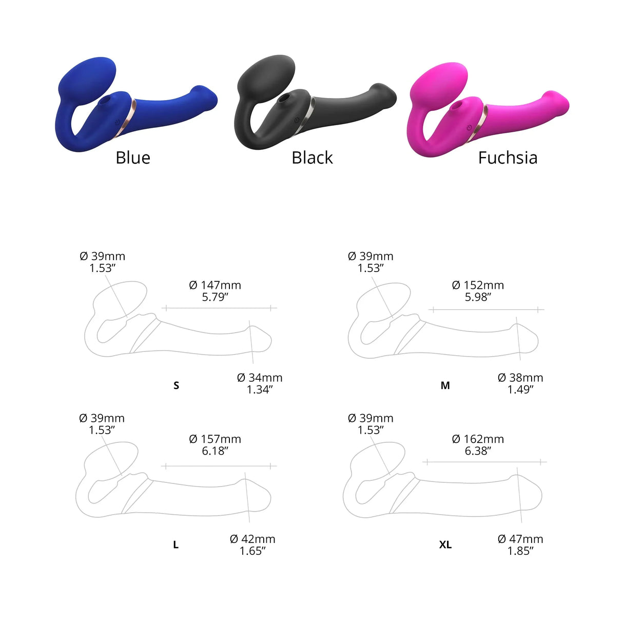 Strap-On-Me Multi Orgasm Bendable Strapless Strap On - Medium