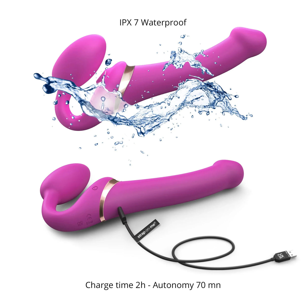 Strap-On-Me Multi Orgasm Bendable Strapless Strap On - Medium