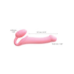Strap-on-Me Semi-Realistic Bendable Strap-on Dildo in Pink