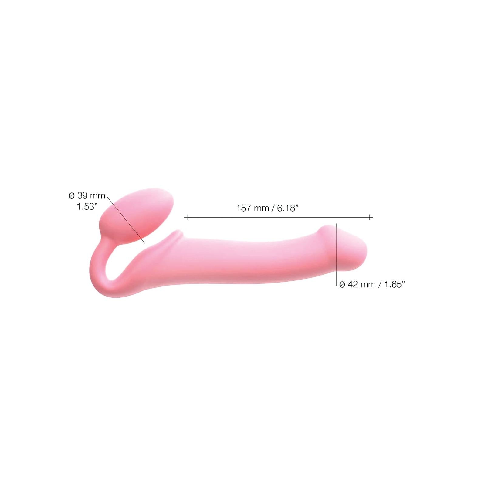 Strap-on-Me Semi-Realistic Bendable Strap-on Dildo in Pink