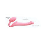 Strap-on-Me Semi-Realistic Bendable Strap-on Dildo in Pink S
