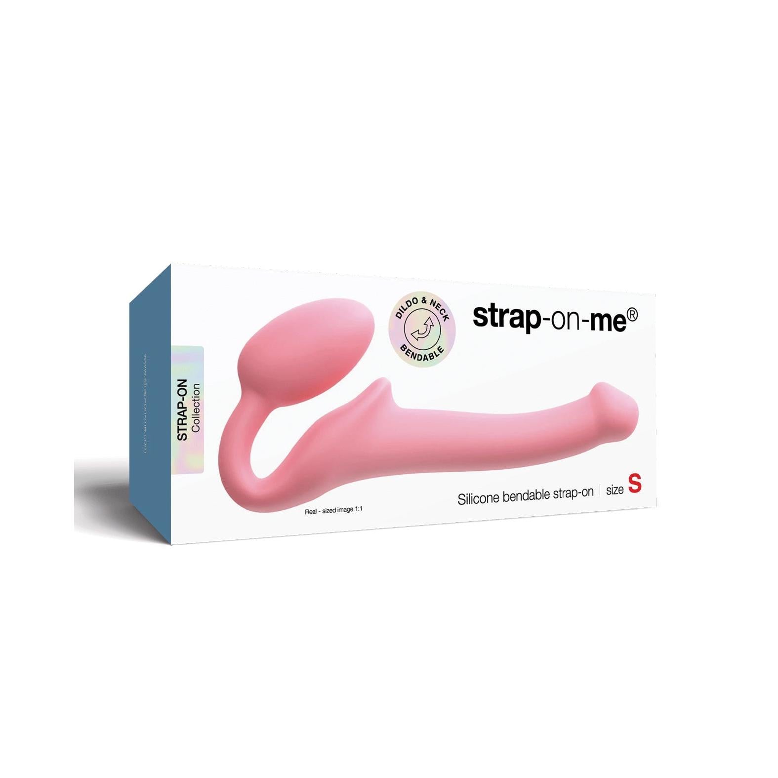 Strap-on-Me Semi-Realistic Bendable Strap-on Dildo in Pink S