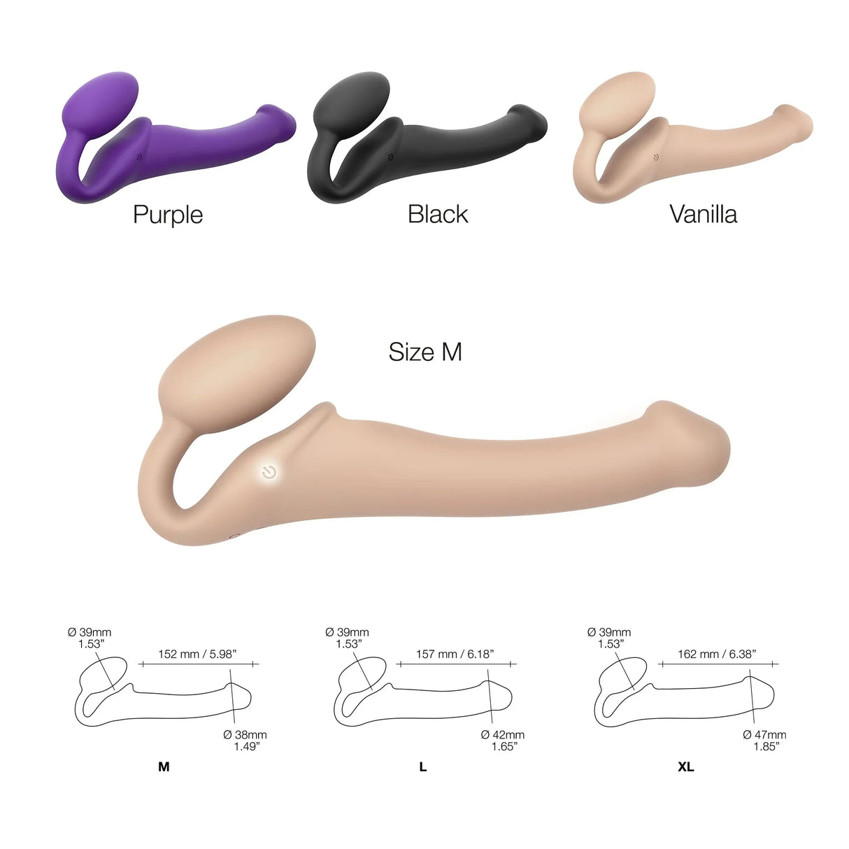 Strap-On-Me Vibrating Bendable Strapless Strap On