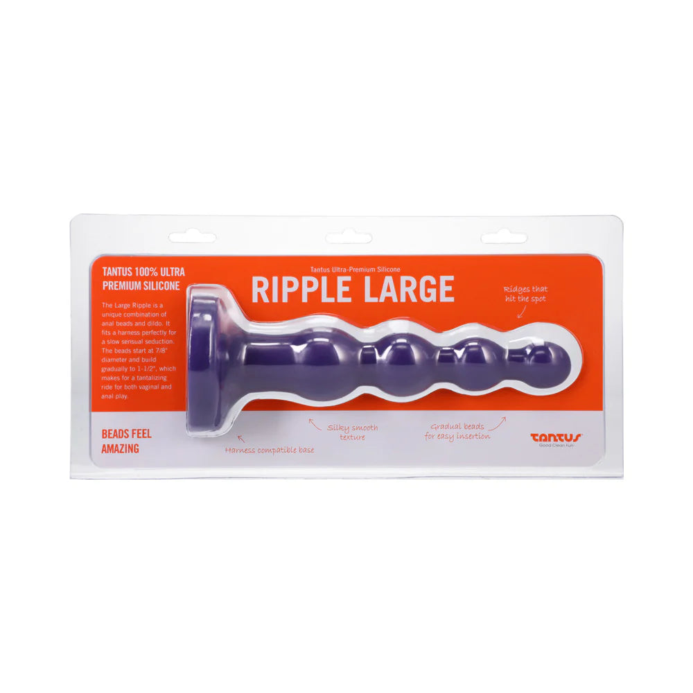 Tantus Ripple Large Dildo in Amethyst