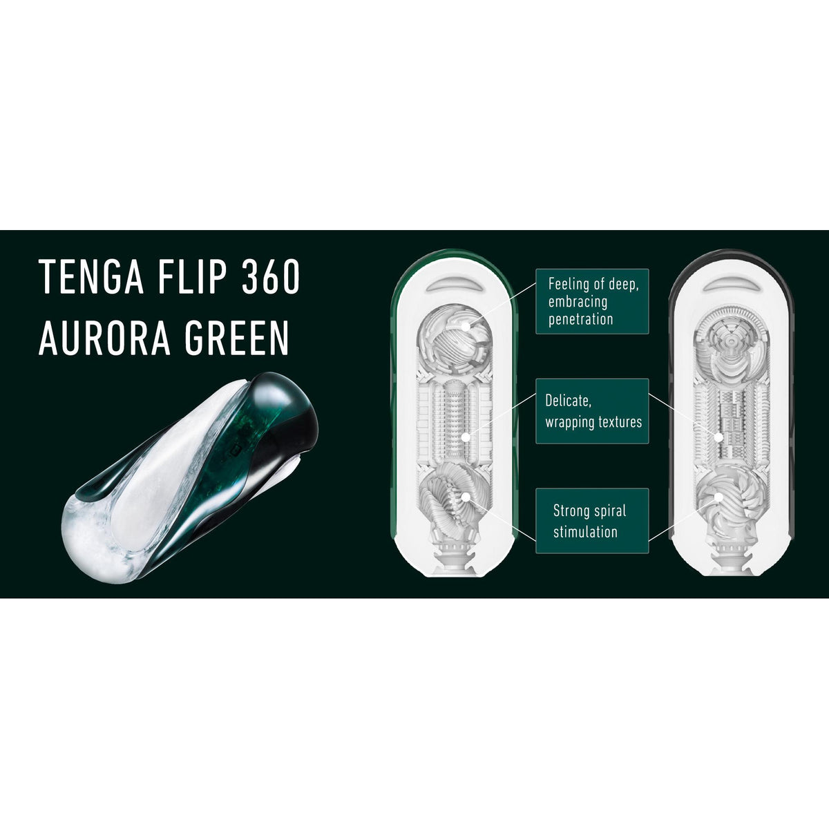 Tenga FLIP 360 Aurora in Green