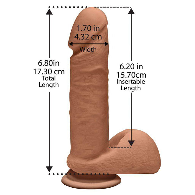 The D Dual Density ULTRASKYN Perfect D 7 Inch Dildo