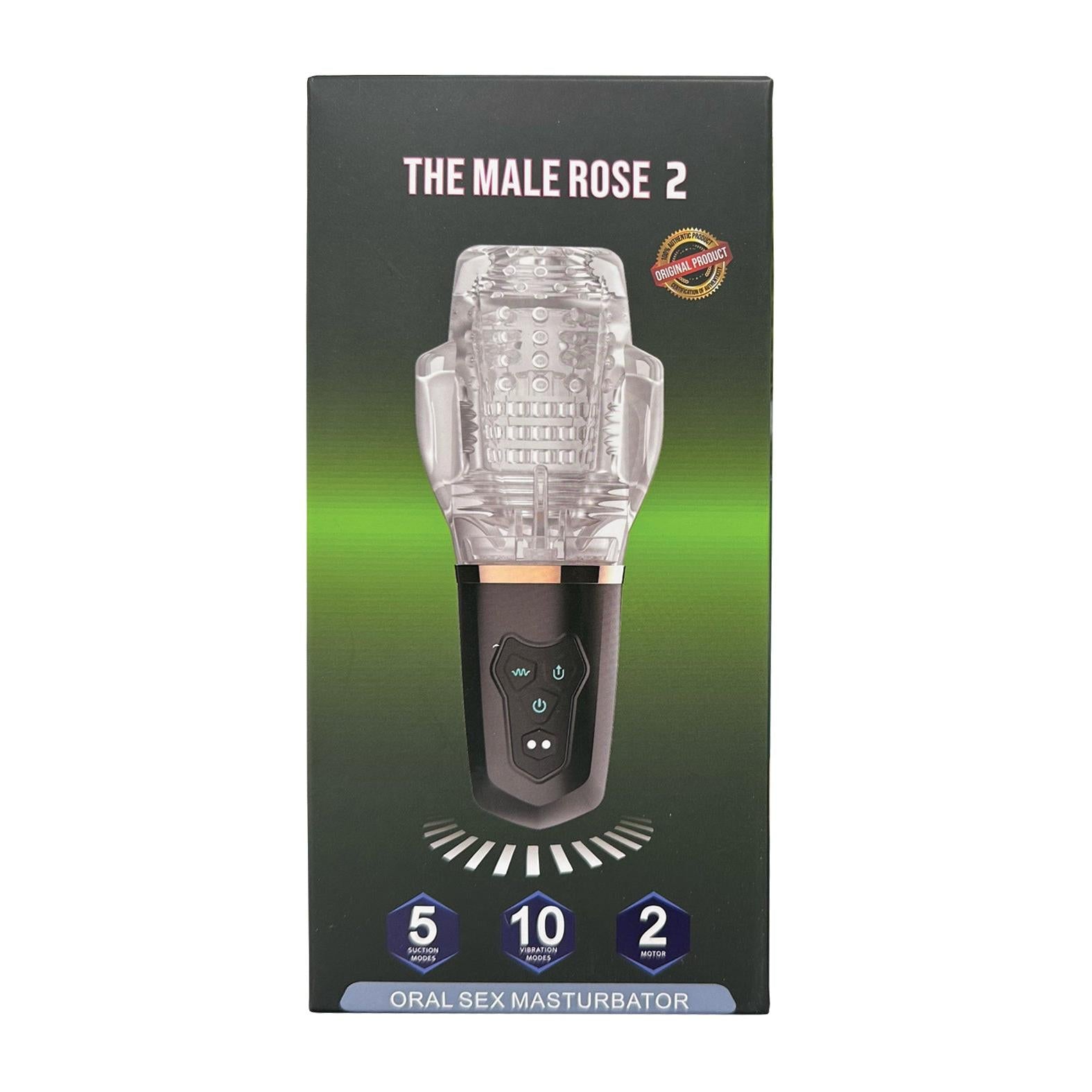 The Male Rose 2 Sucking Vibrating Male Masturbator in Black