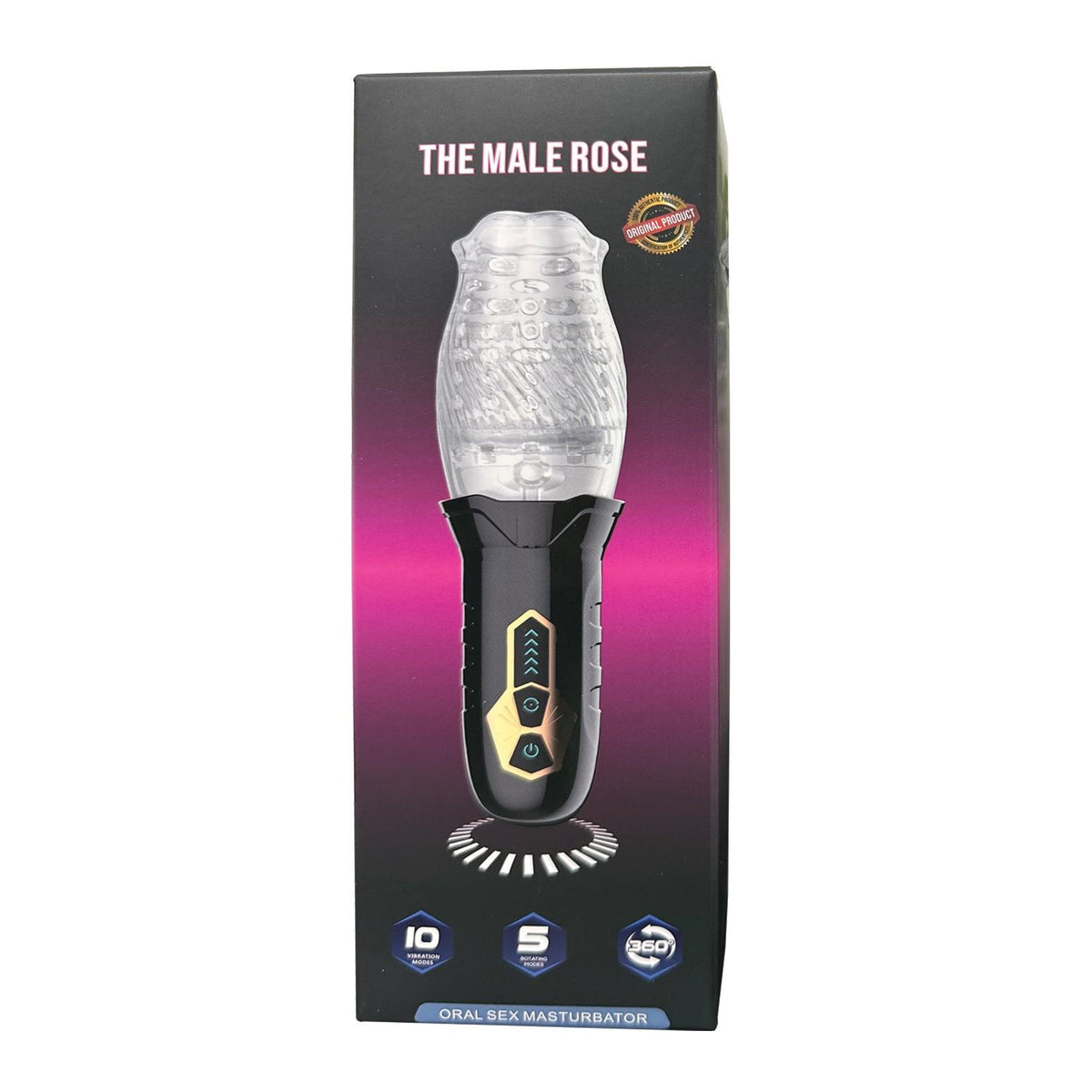 The Male Rose Original Gawk Gawk 3000 Rotating Blow Job Simulator in Black