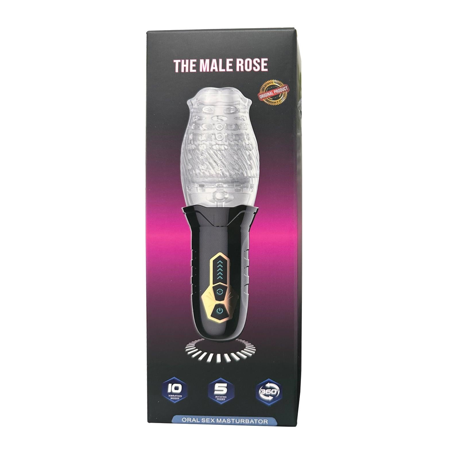 The Male Rose Original Gawk Gawk 3000 Rotating Blow Job Simulator in Black