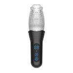 The Male Rose Pro Thrusting Rotating Vibrating Masturbator in Black