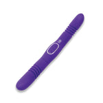 Together Double Delight Double-Ended Vibrating & Thrusting Vibrator - Purple