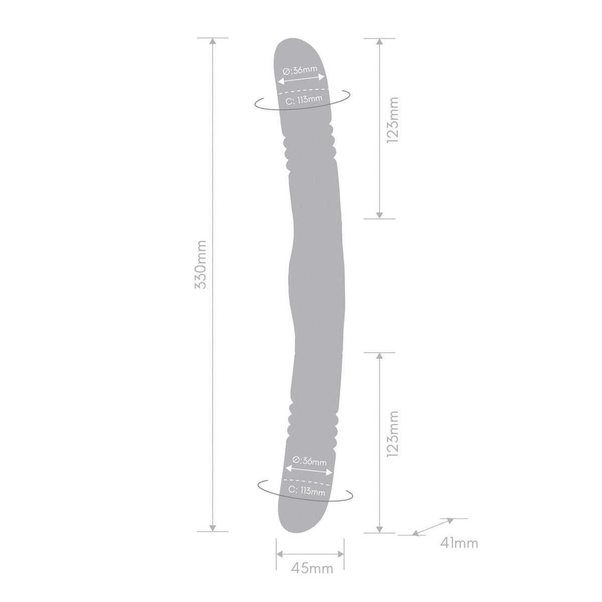 Together Double Delight Double-Ended Vibrating & Thrusting Vibrator - Purple