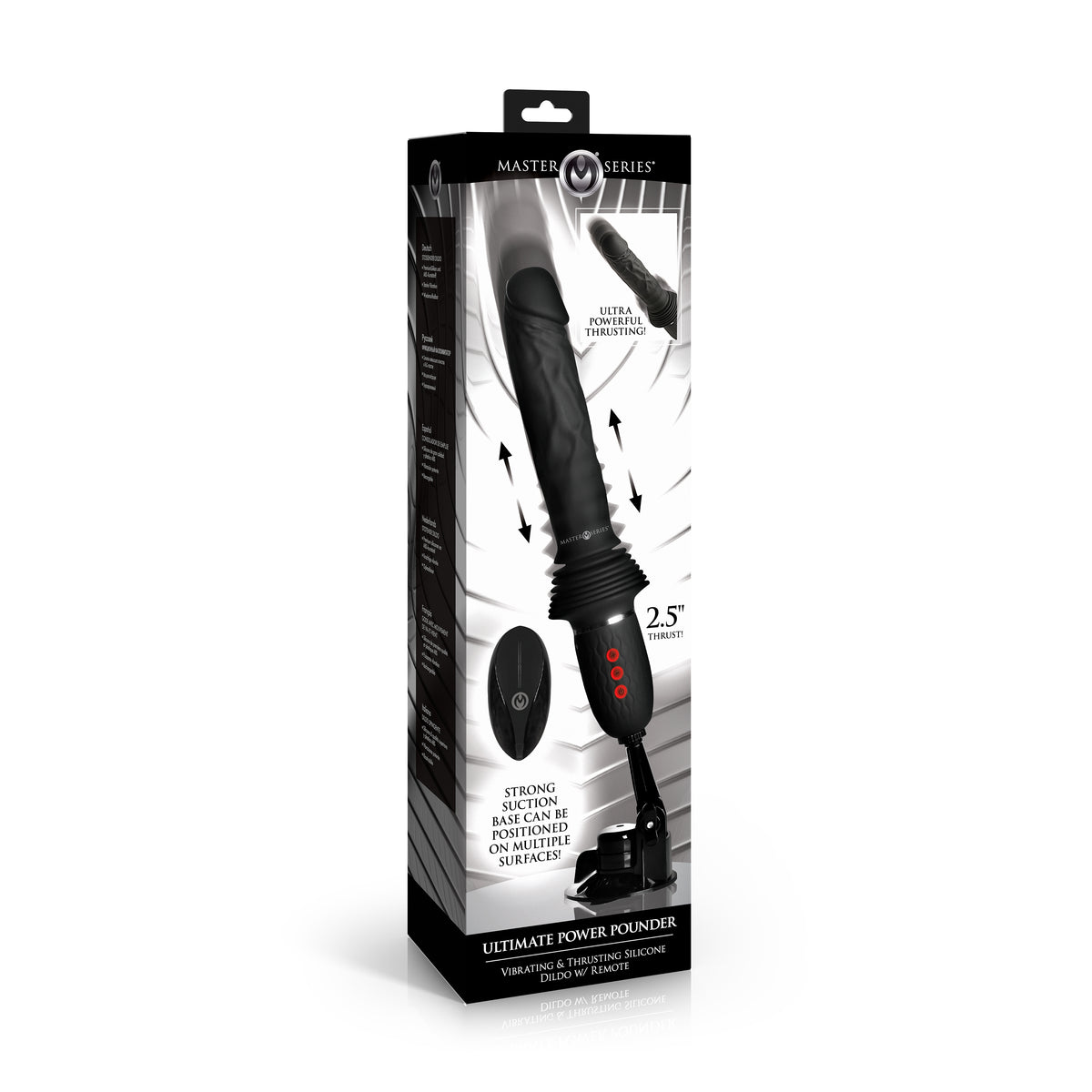 Ultimate Power Pounder Vibrating & Thrusting Silicone Dildo w/ Remote