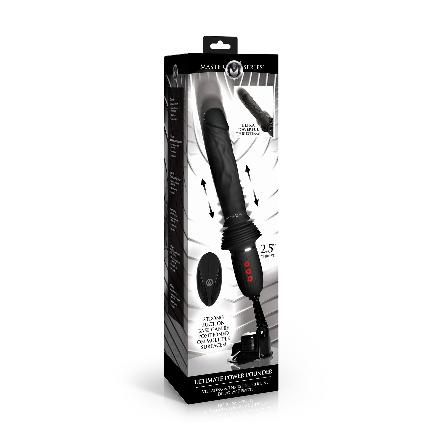 Ultimate Power Pounder Vibrating & Thrusting Silicone Dildo w/ Remote