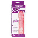 Vac-U-Lock 8 inch Pink Strap On Dildo