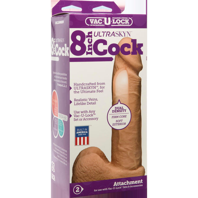 Vac-U-Lock 8 Inch Realistic Strap On Dildo
