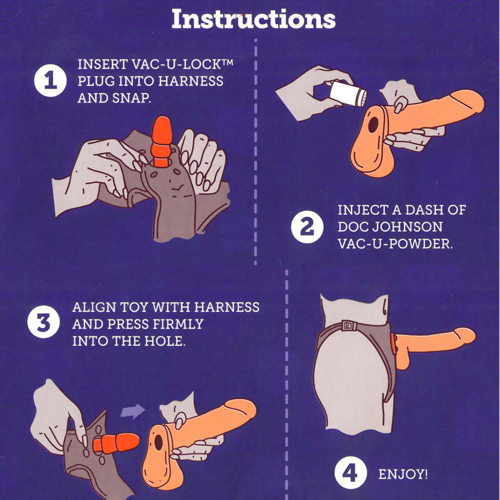 Vac-U-Lock Double Penetration Strap On Dildo