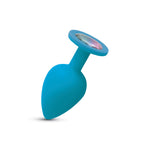 Viben Gemma Clear Iridescent Gem Teal Silicone Plug - L