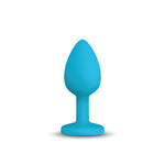 Viben Gemma Clear Iridescent Gem Teal Silicone Plug - L