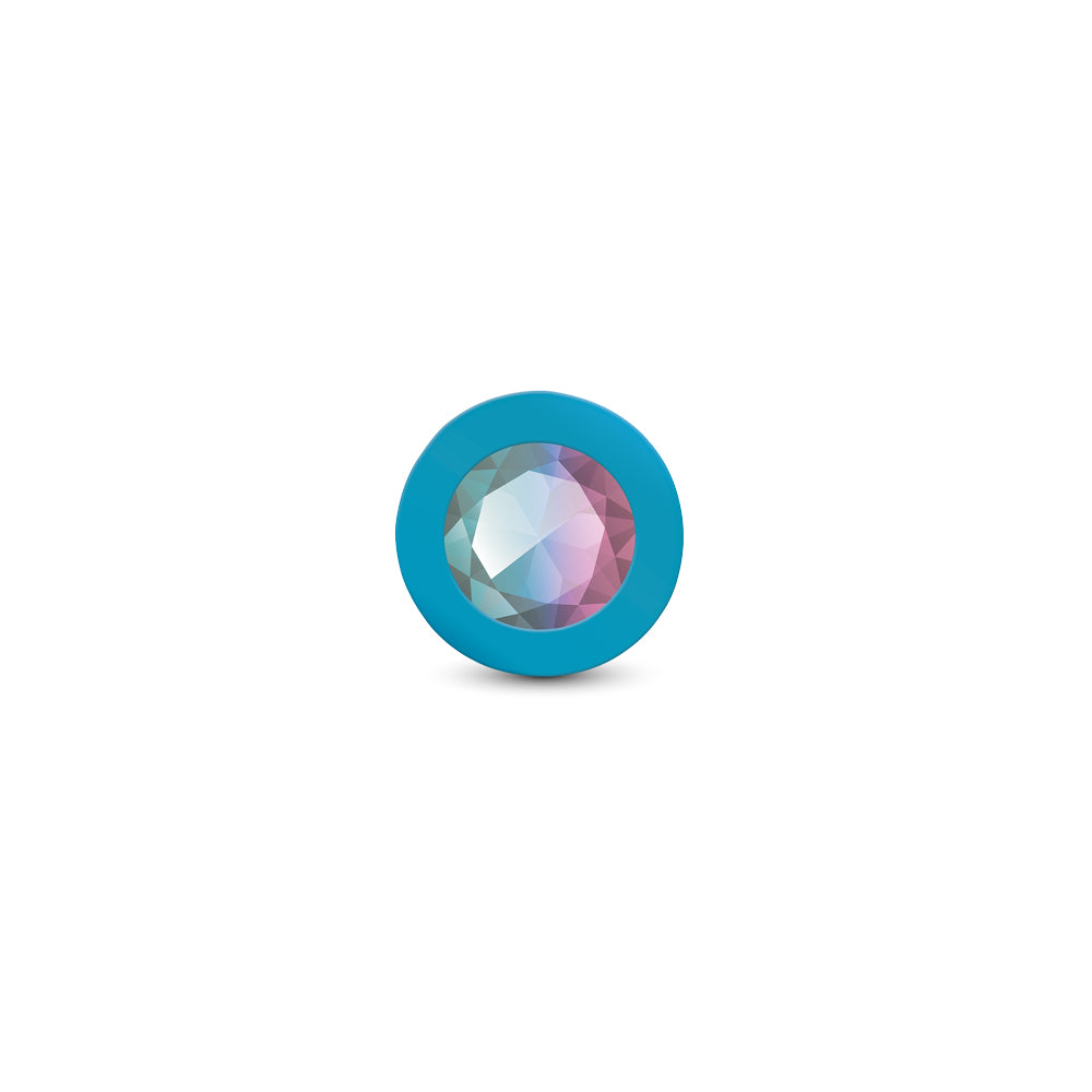 Viben Gemma Clear Iridescent Gem Teal Silicone Plug - S