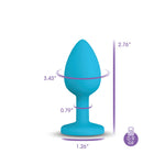 Viben Gemma Clear Iridescent Gem Teal Silicone Plug - S