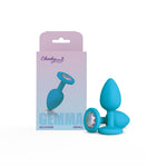 Viben Gemma Clear Iridescent Gem Teal Silicone Plug - S