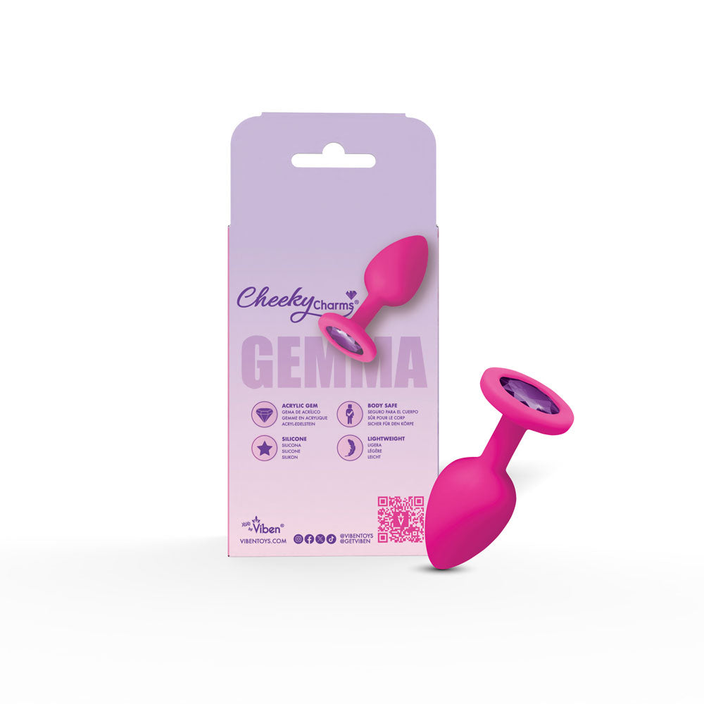 Viben Gemma Purple Gem Pink Silicone Plug - Small