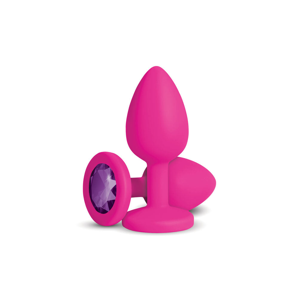 Viben Gemma Purple Gem Pink Silicone Plug - Small