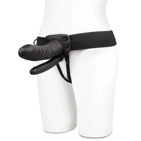 Vibrating Hollow Double Penetration Strap On Dildo