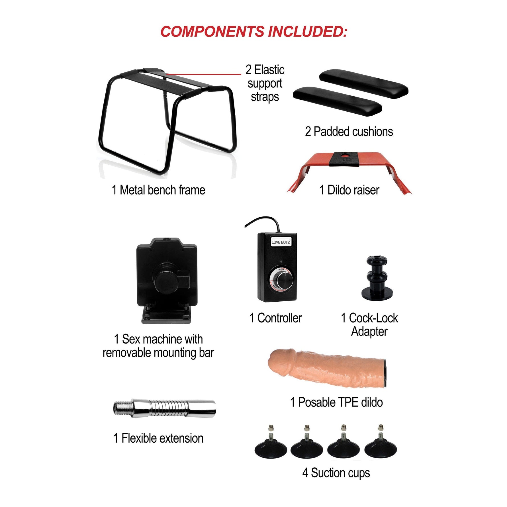 4 in 1 Banging Bench with Sex Machine