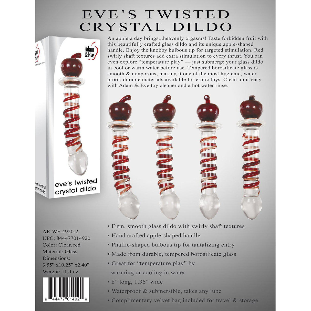 Adam & Eve Eve's Twisted Crystal Dildo