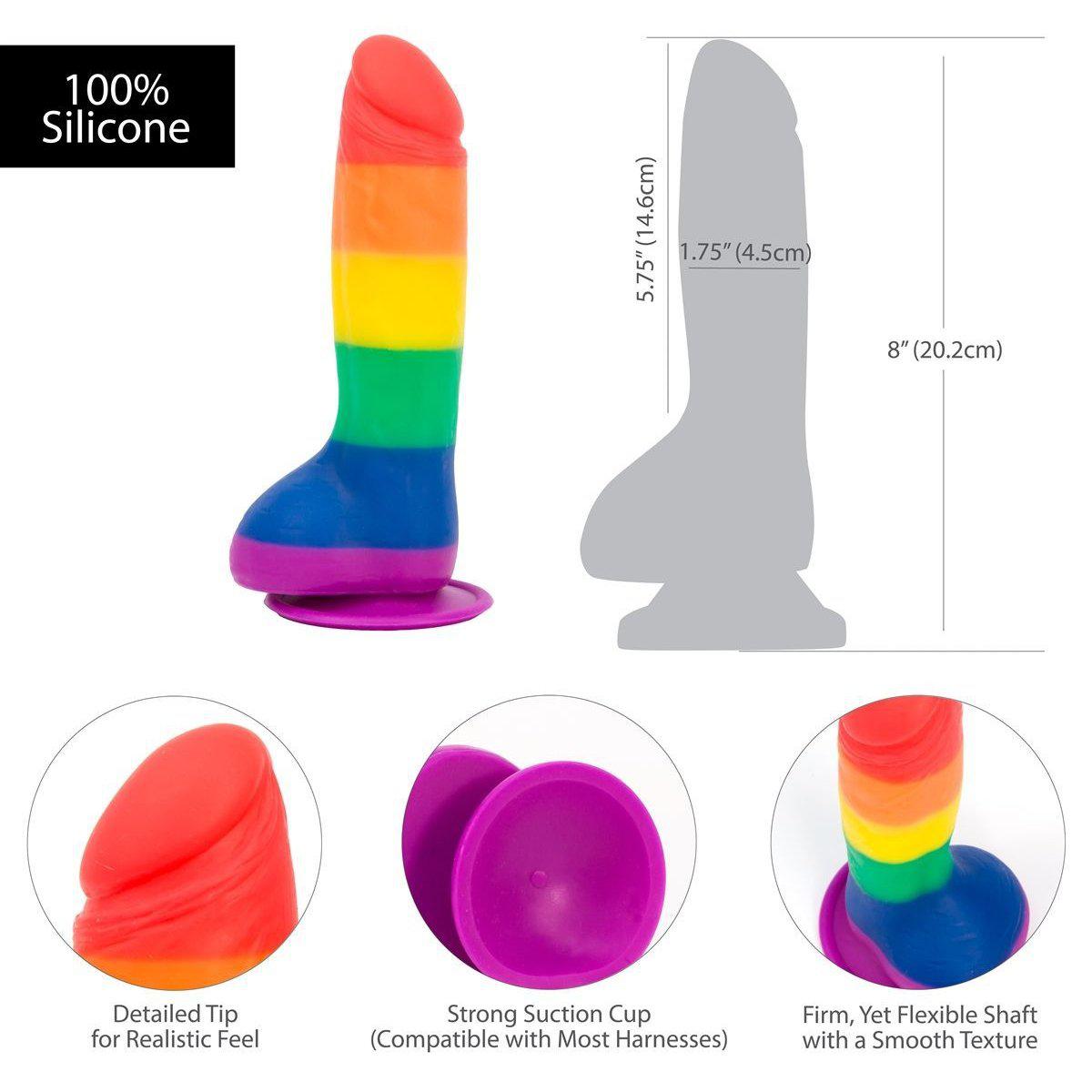 Addiction Justin 8 Inch Suction Cup Anal Dildo