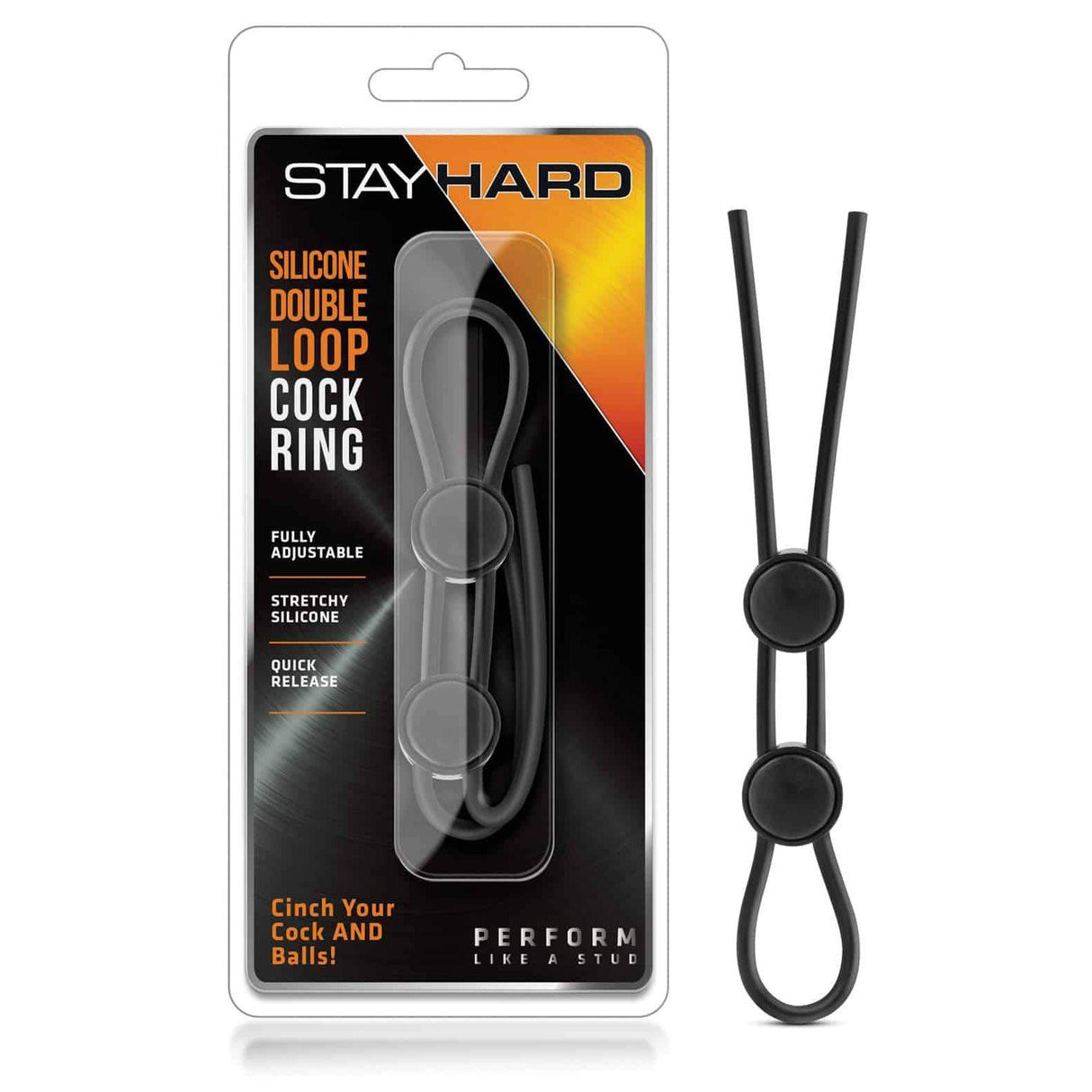 Blush Stay Hard Silicone Double Loop Cock Ring