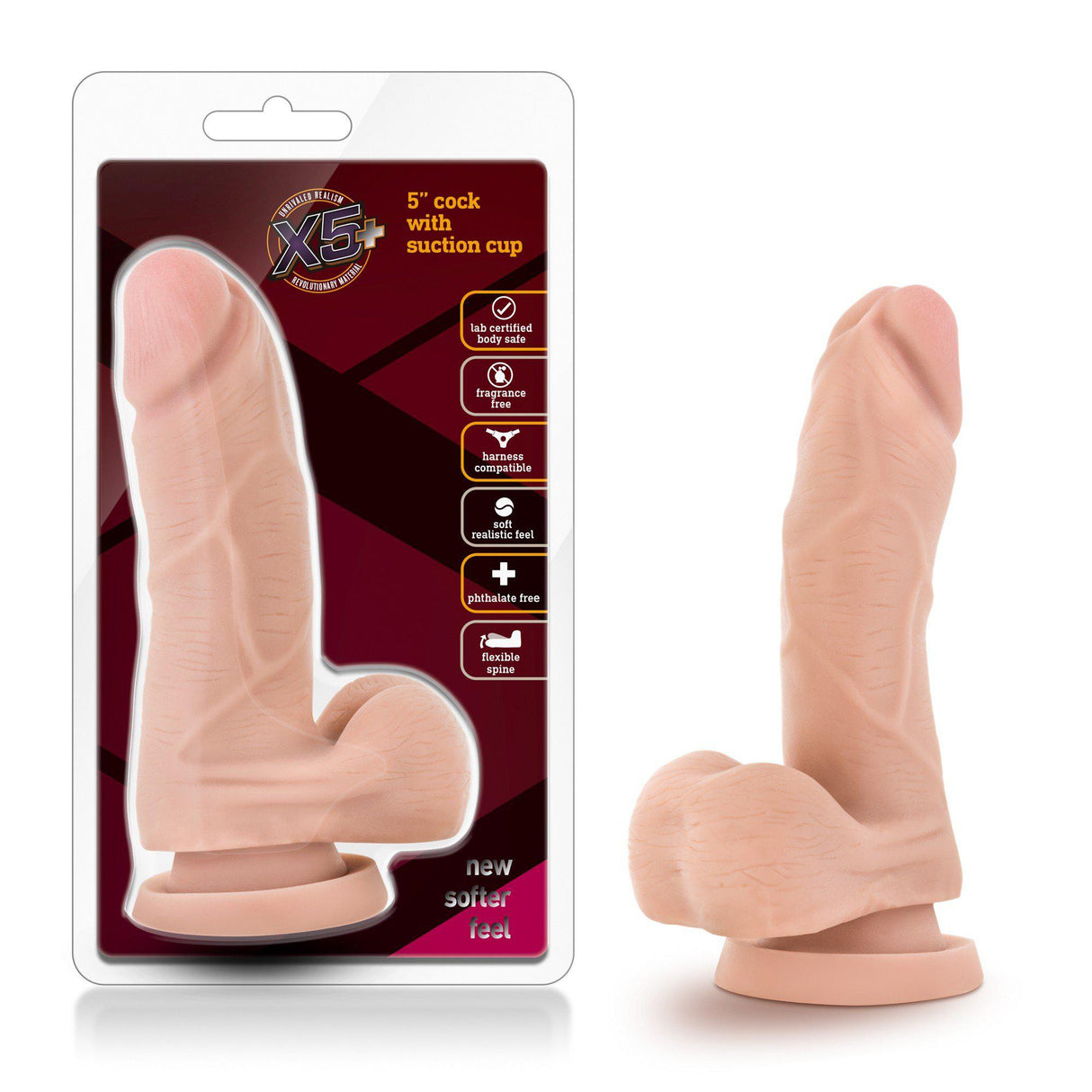 Blush X5 Plus 5 Inch Cock with Suction Cup