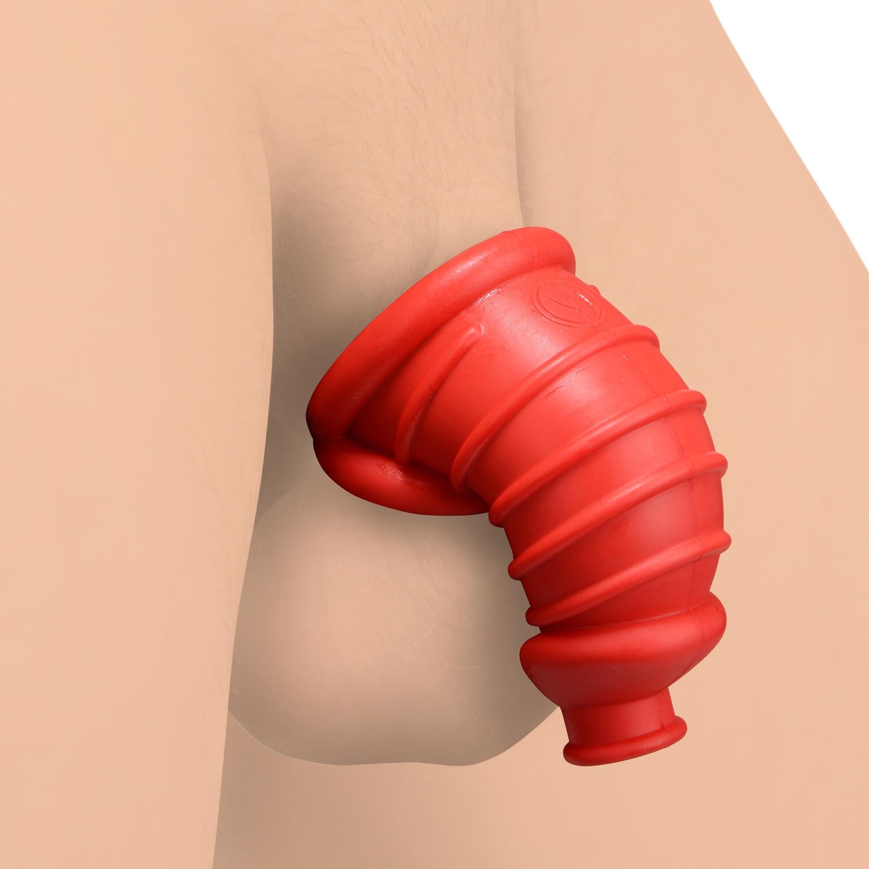 Chamber Red Silicone Chastity Cage