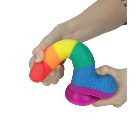 Get Lucky Real Skin 7.5 Inch Pride Dildo