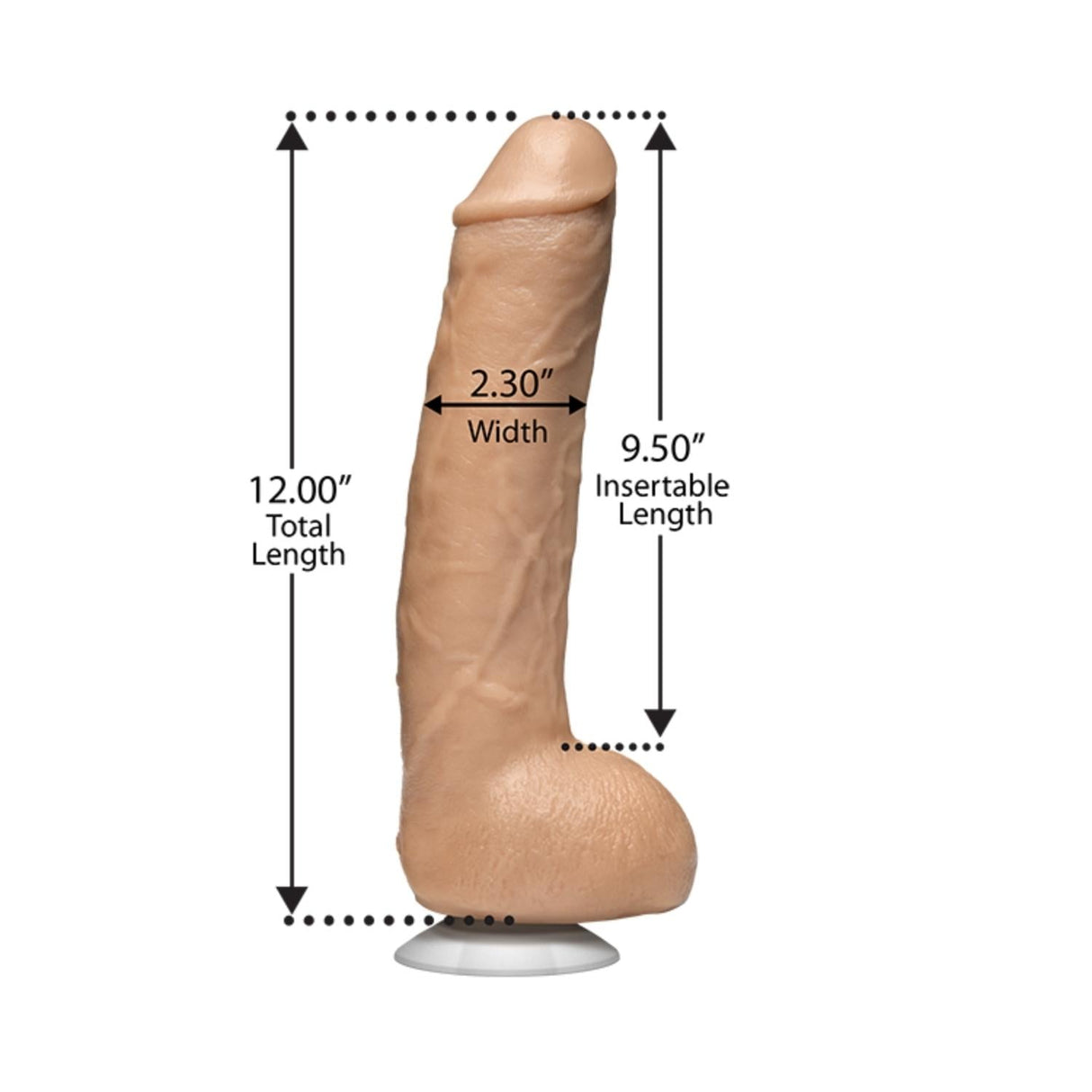John Holmes Realistic Dildo With Removable Vac-U-Lock Suction Cup