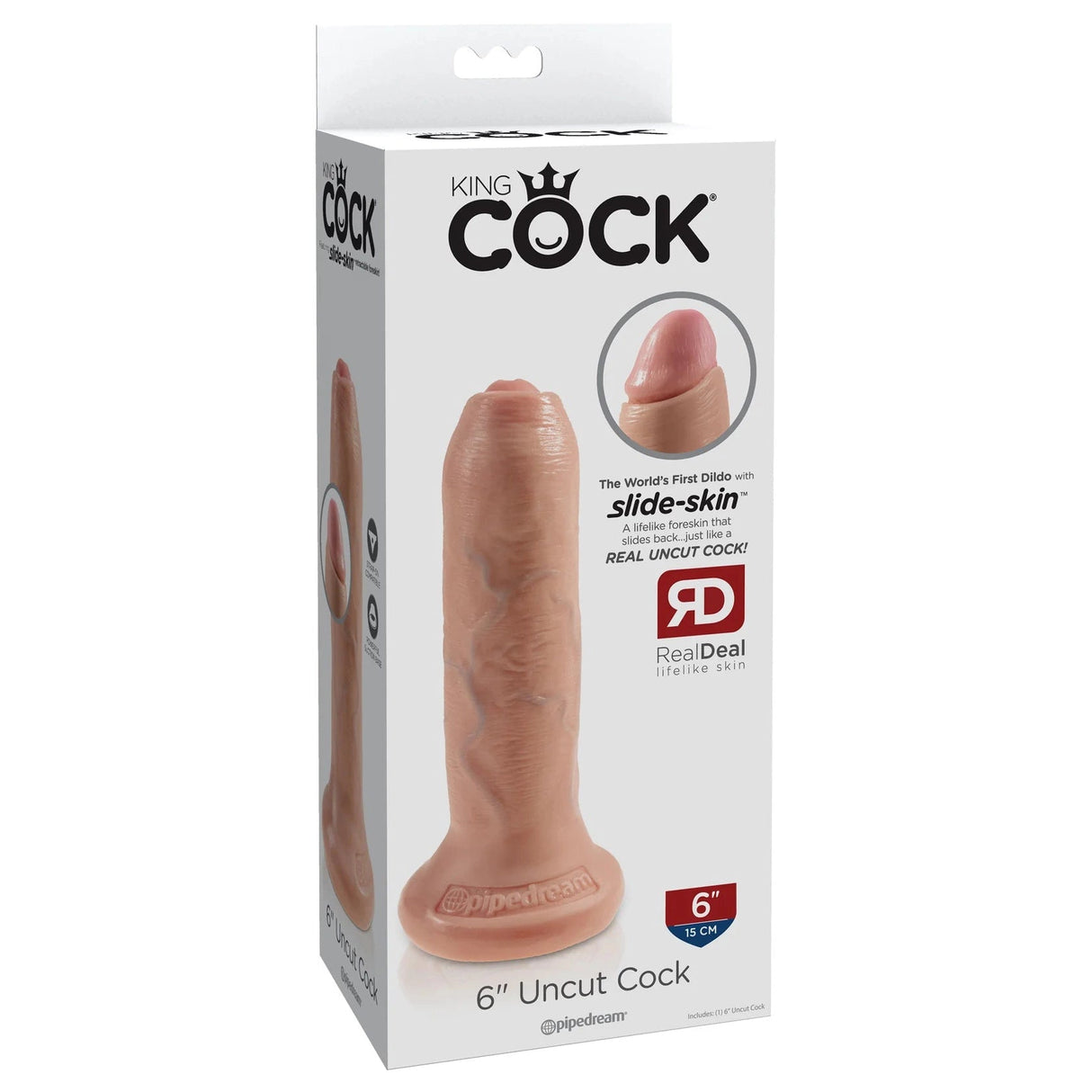 King Cock 6 Inch Realistic Uncut Dildo