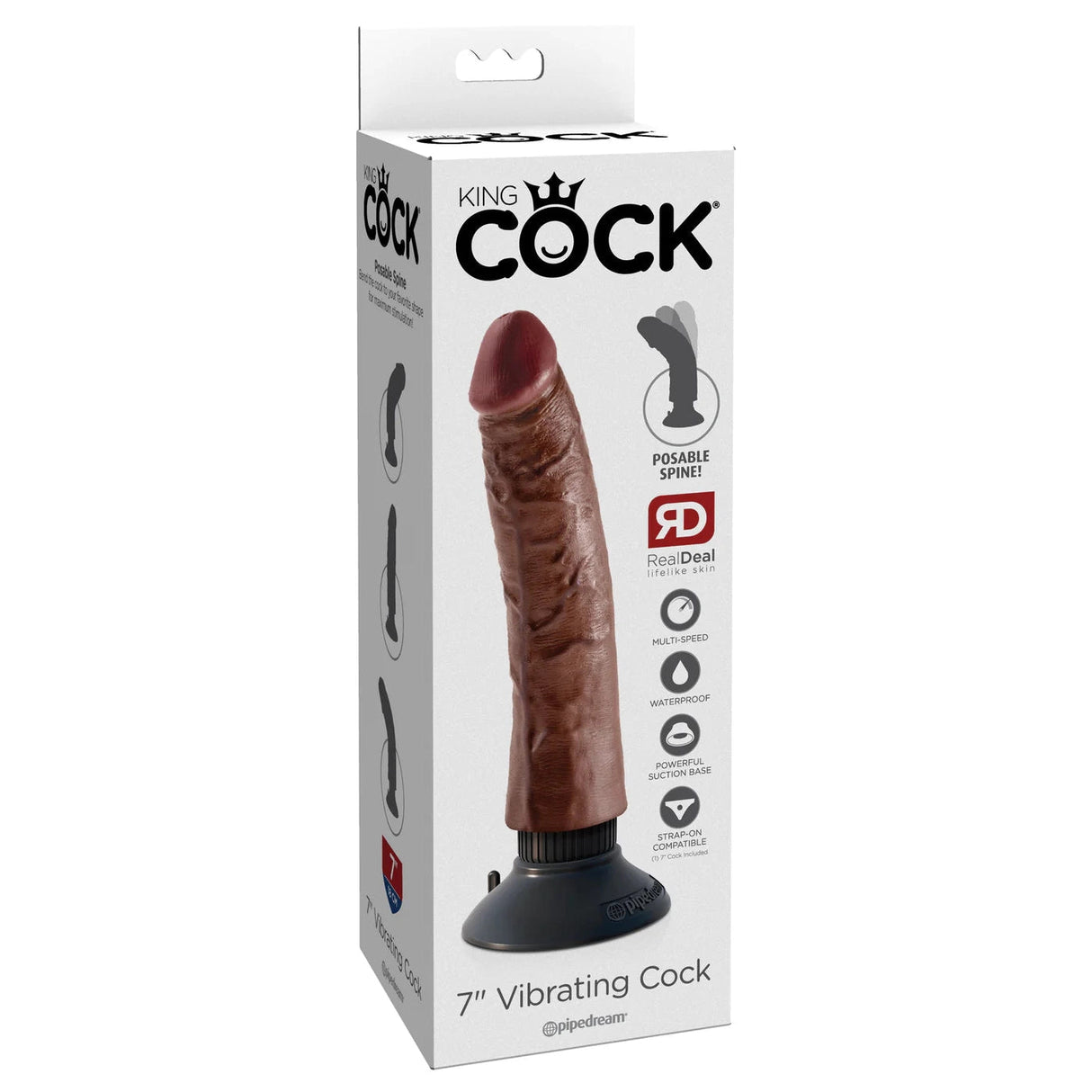King Cock 7 Inch Vibrating Dildo