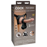 King Cock Ultimate Vibrating Silicone Body Dock Kit