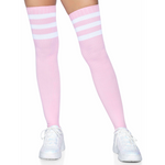 Leg Avenue 3 Stripes Athletic Ribbed Thigh Highs