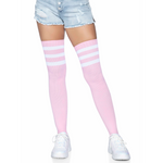 Leg Avenue 3 Stripes Athletic Ribbed Thigh Highs