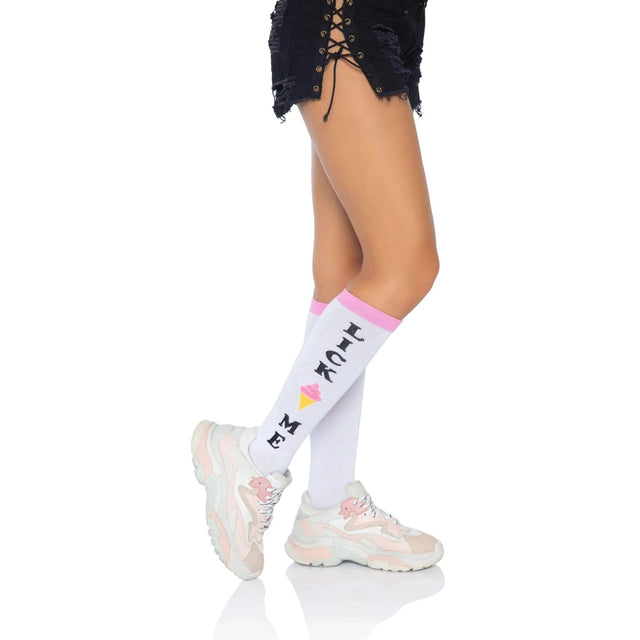Leg Avenue Lick Me Knee Socks